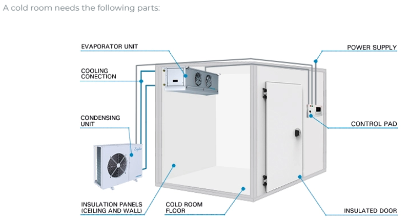 Cold rooms according to their size 